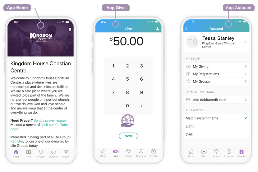 Kingdom House Christian Centre Give Online PCO App